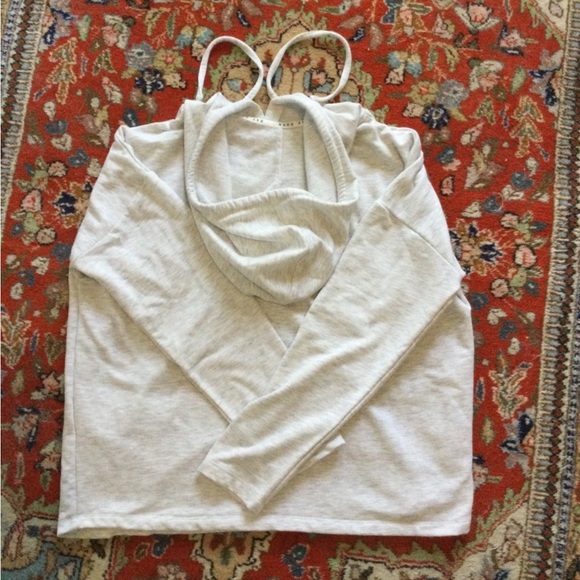 NWOT Rae Dunn Red “LOVE.” Heather-Gray Super Soft Hoodie Small - Picture 5 of 5